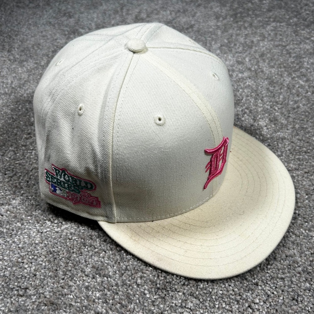 New Era Detroit Tigers 59FIFTY Hat 1984 World Series Serape Under Visor Size 8 - Picture 3 of 6